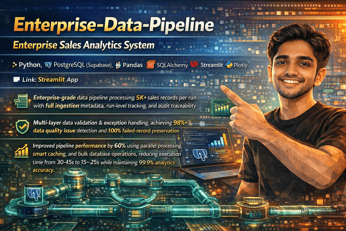 Enterprise-Data-Pipeline — Enterprise Sales Analytics System